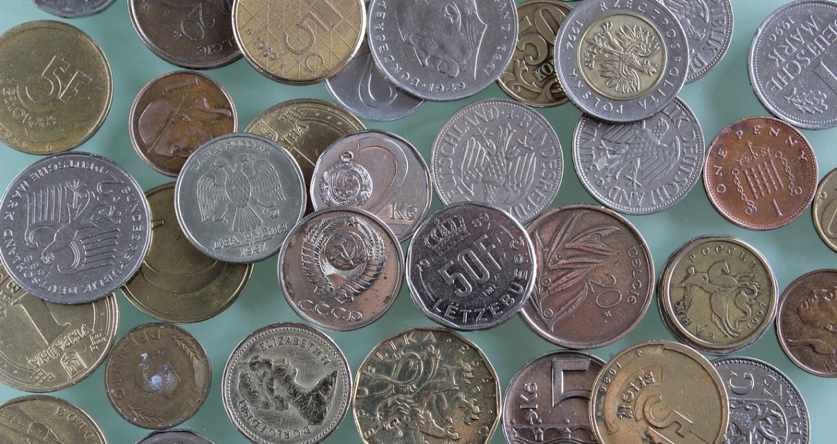 Monety z różnych walut