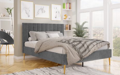 Łóżko tapicerowane w sypialni